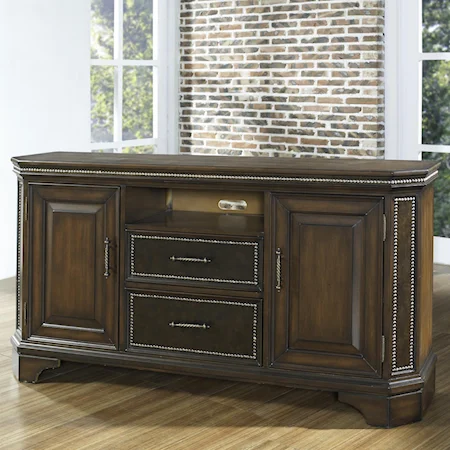 Entertainment Console with Drawers and Doors